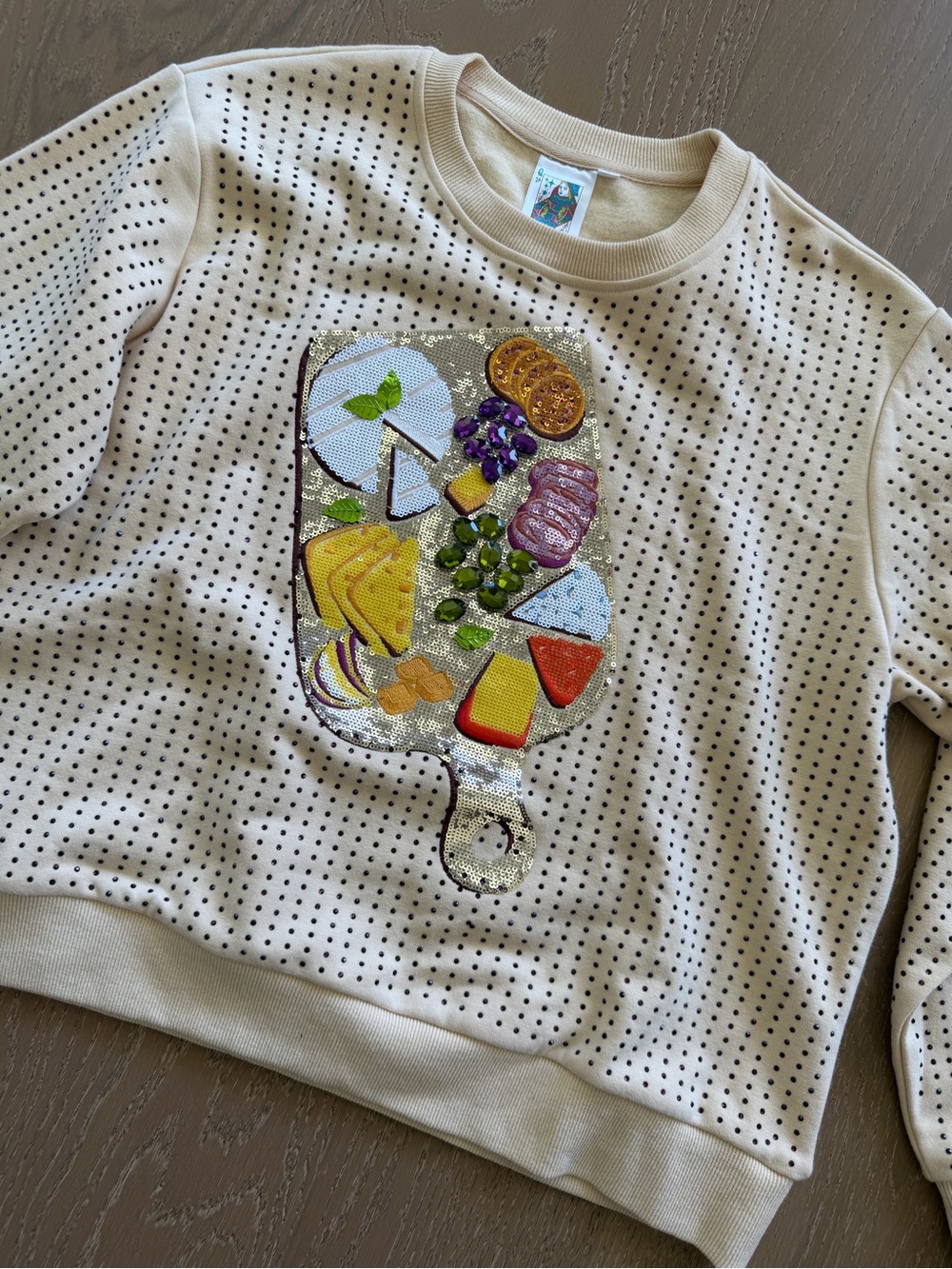 Queen of Sparkles Sequin Charcuterie Board Sweatshirt